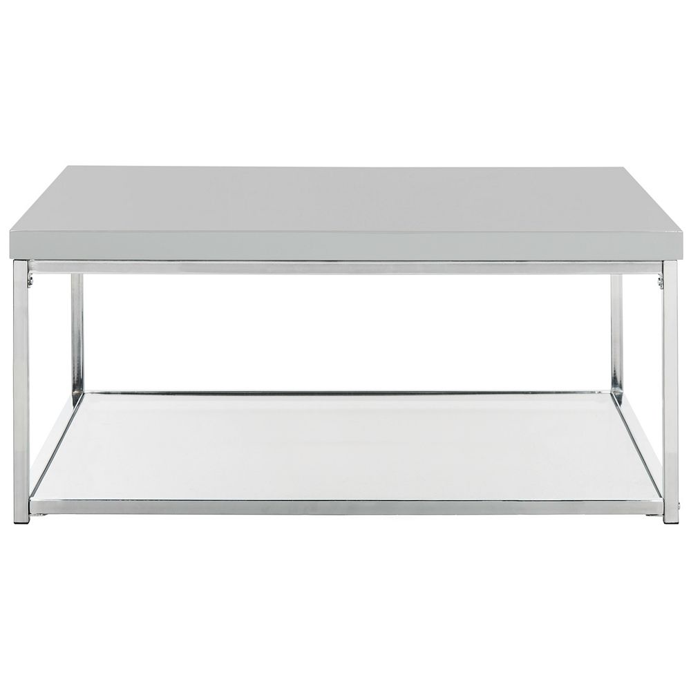 Safavieh Malone Chrome High Gloss Gray Coffee Table The Home Depot Canada