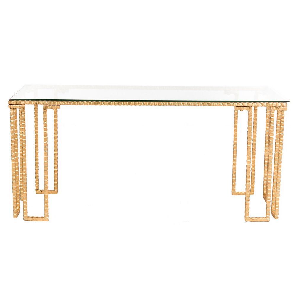 Safavieh Remus Gold Coffee Table The Home Depot Canada