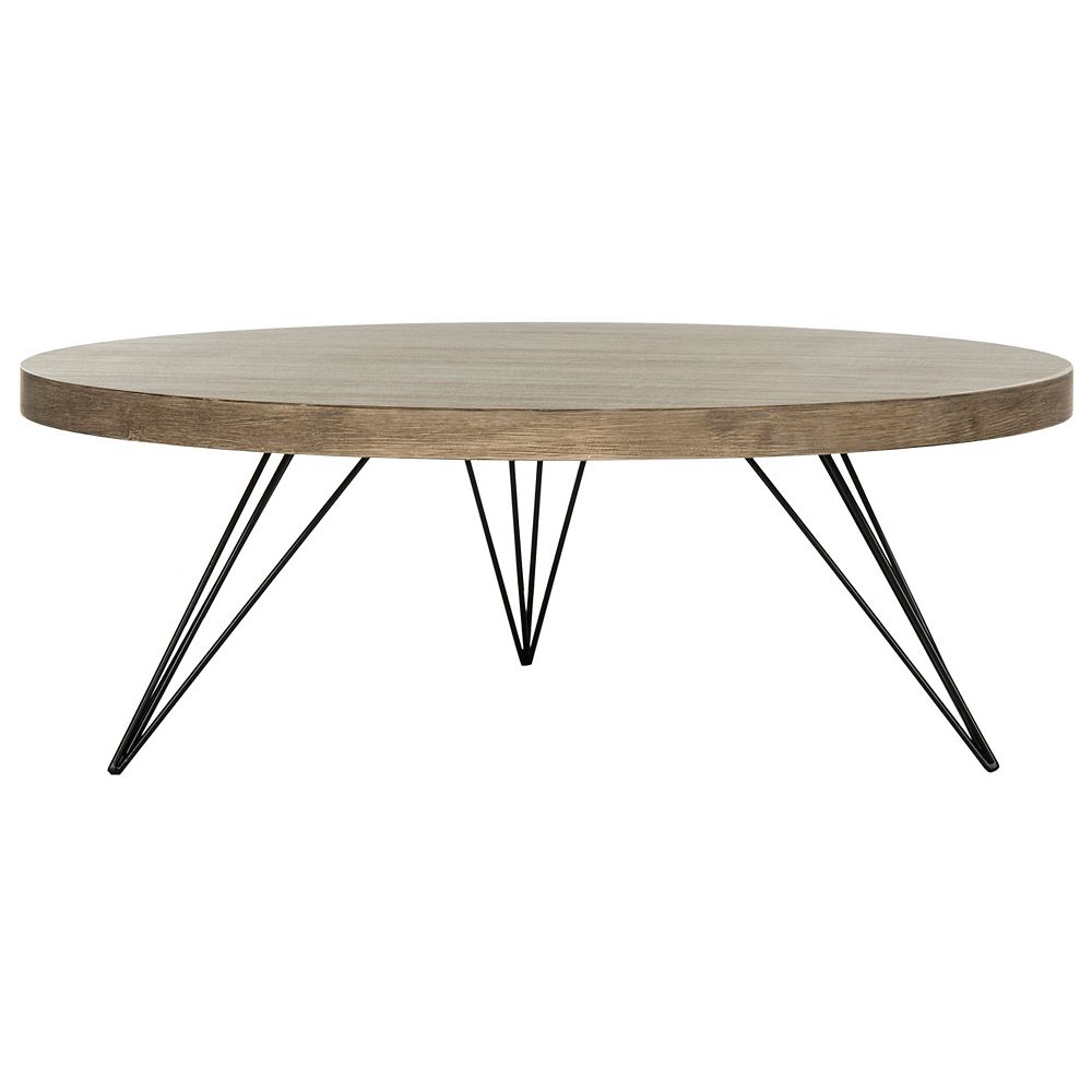 Safavieh Rue Round White Coffee Table The Home Depot Canada