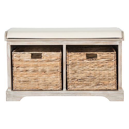 Safavieh Freddy Vintage White Storage Bench