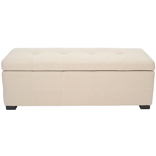 Safavieh Maiden Large Taupe/Black Storage Bench