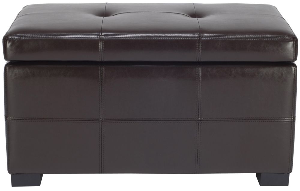Storage Bench Brown Top Ers 56, Brown Leather Bench With Storage