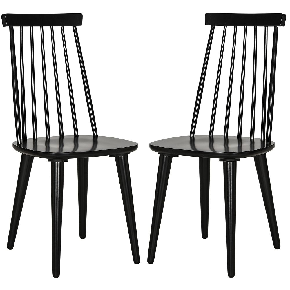 Safavieh Burris Black Dining Chair (Set of 2) | The Home Depot Canada