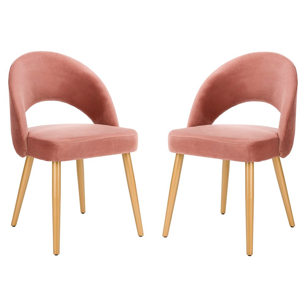 giani dusty rose retro dining chair set of 2