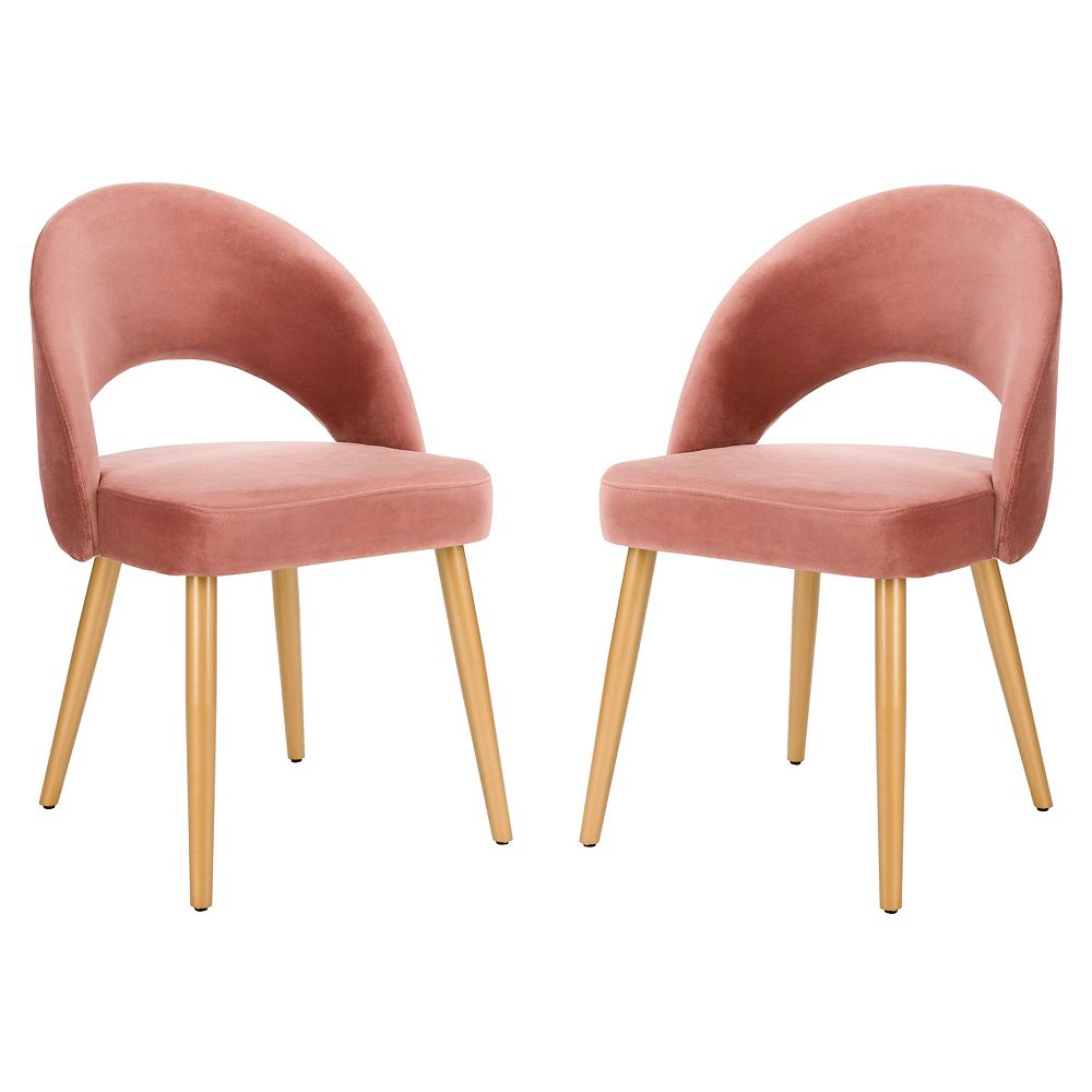 Safavieh Giani Dusty Rose Retro Dining Chair (Set of 2)