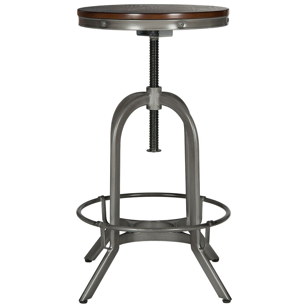 Safavieh Wildomar 24 335 In Burnt Oak Bar Stool The Home Depot Canada