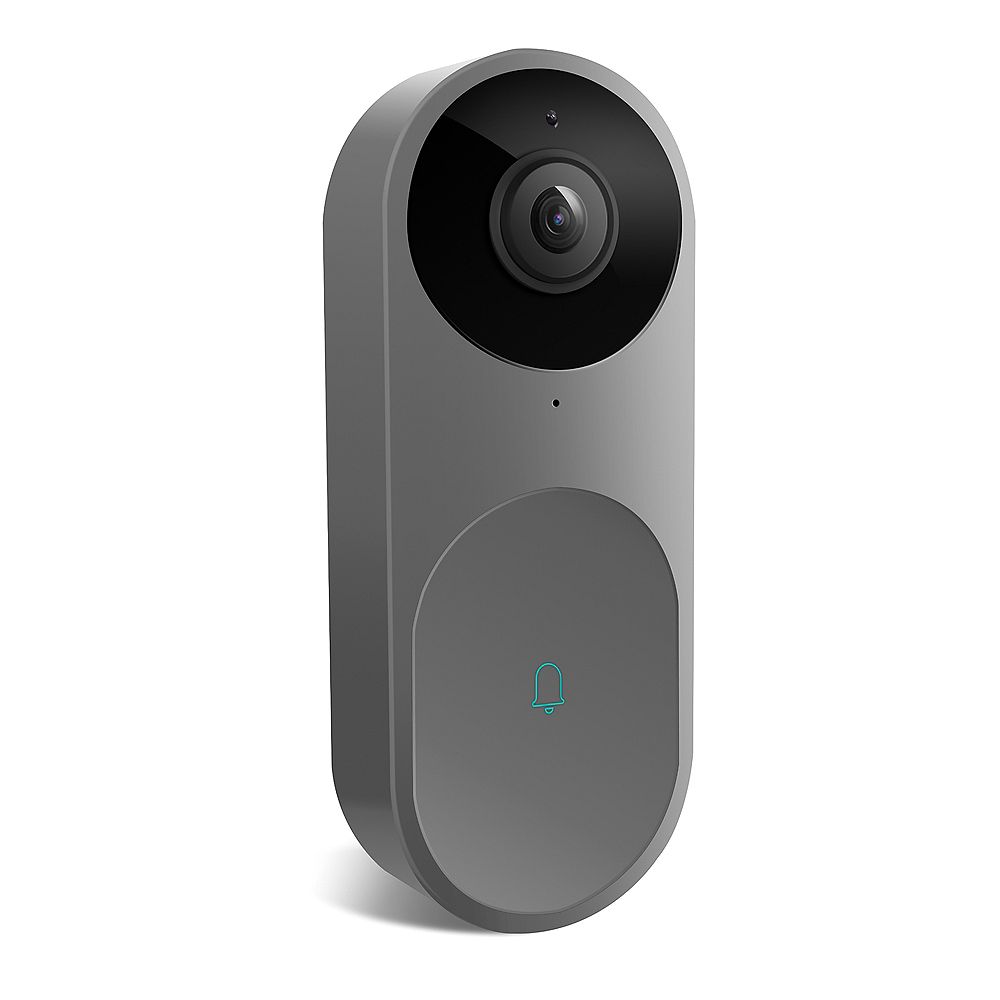 Dusco Val AI WifiEnabled Video Doorbell with Chime in Silver The