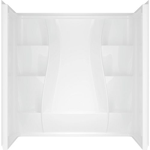 Classic 400 Curve 29.875 in. x 59.88 in. x 61.51 in. 3-Piece Direct-to-Stud Tub Surround in White