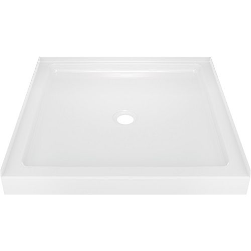 Classic 400 36 in. x 36 in. Single Threshold Shower Base in High Gloss White