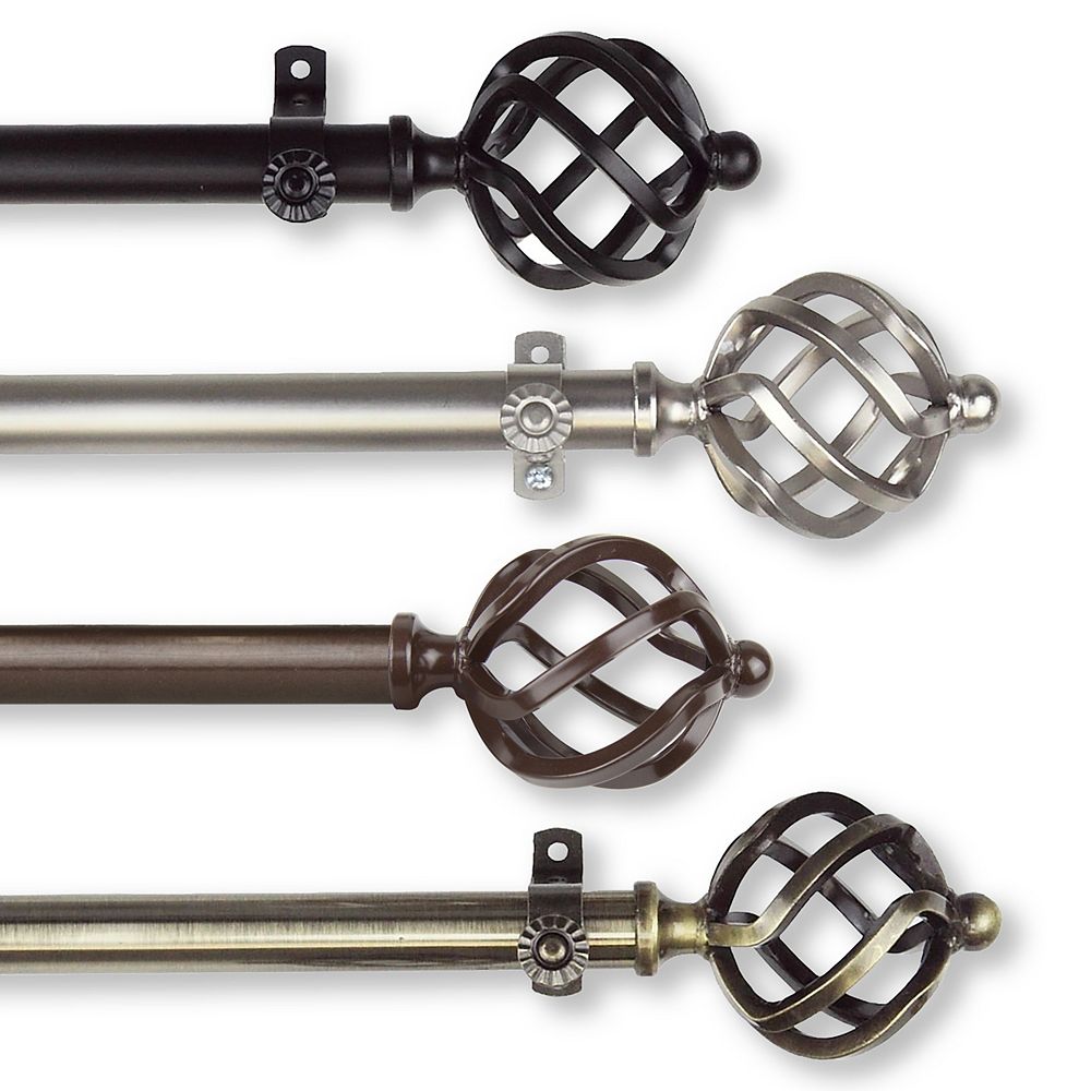 Rod Desyne 28 in. to 48 in. Adjustable 3/4 in. Twist Curtain Rod in
