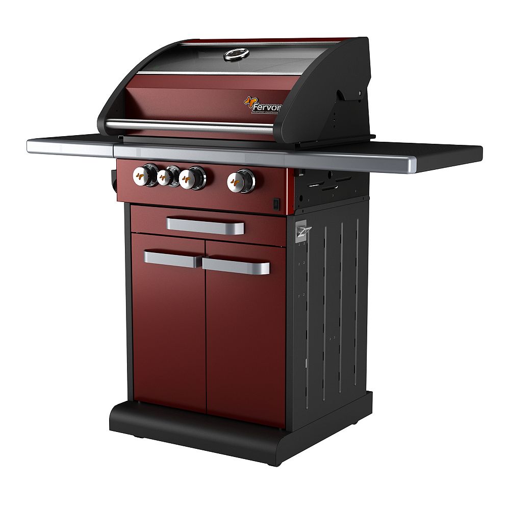 Fervor IC300R 3Burner Propane Gas Grill in Red The Home Depot Canada
