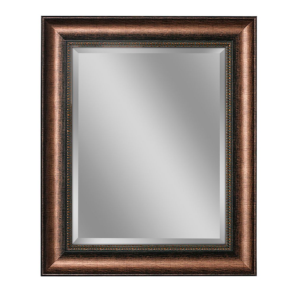 Deco Mirror 31 in. X 37 in. Distressed Copper Wall Mirror The Home