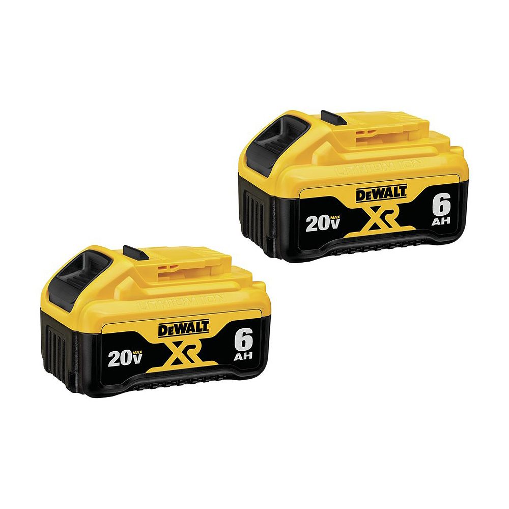 DEWALT 20V MAX XR Lithium-Ion Premium Battery Pack 6Ah (2-Pack) | The ...