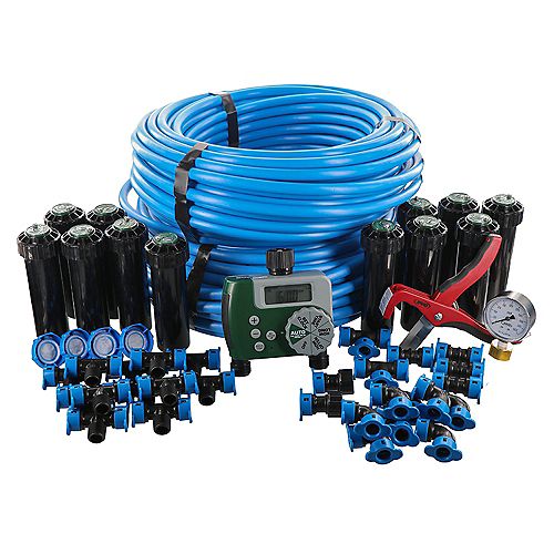 Two Zone In Ground Sprinkler System with Blu Lock System and Digital Hose Faucet Timer