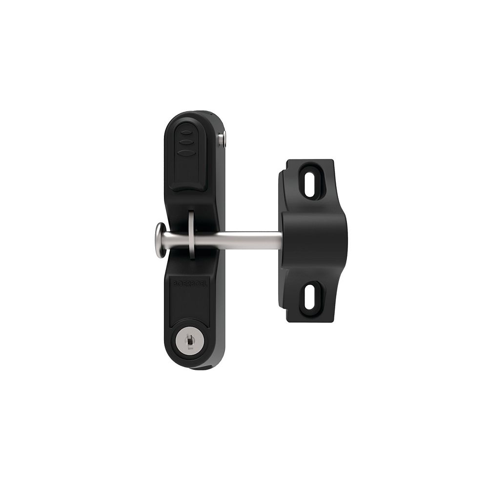 Barrette Locking Latch One Sided Black The Home Depot Canada
