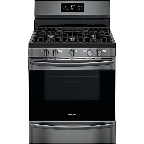 Frigidaire Gallery 30-inch 5.0 cu. ft. Freestanding Gas Range in Smudge-Proof® Black Stainless Steel