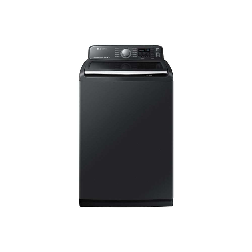 Samsung 5.8 cu.ft. Top Load Washer with SmartCare in Black Stainless