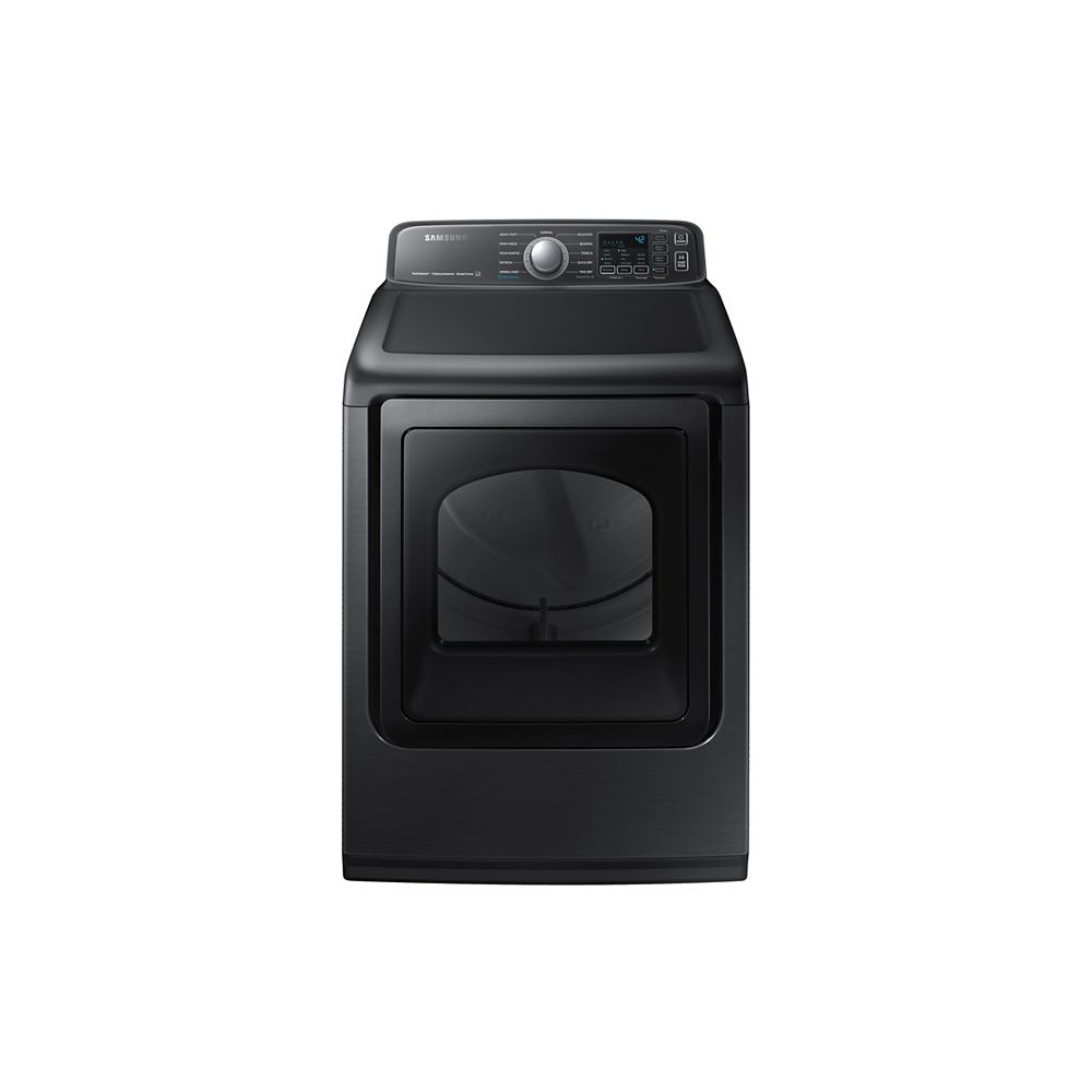 Samsung 7.4 cu.ft. Electric Dryer with Steam and SmartCare in Black
