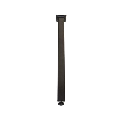 2-inch x 2 3/4-inch x 20-inch Metal Table Leg, Black