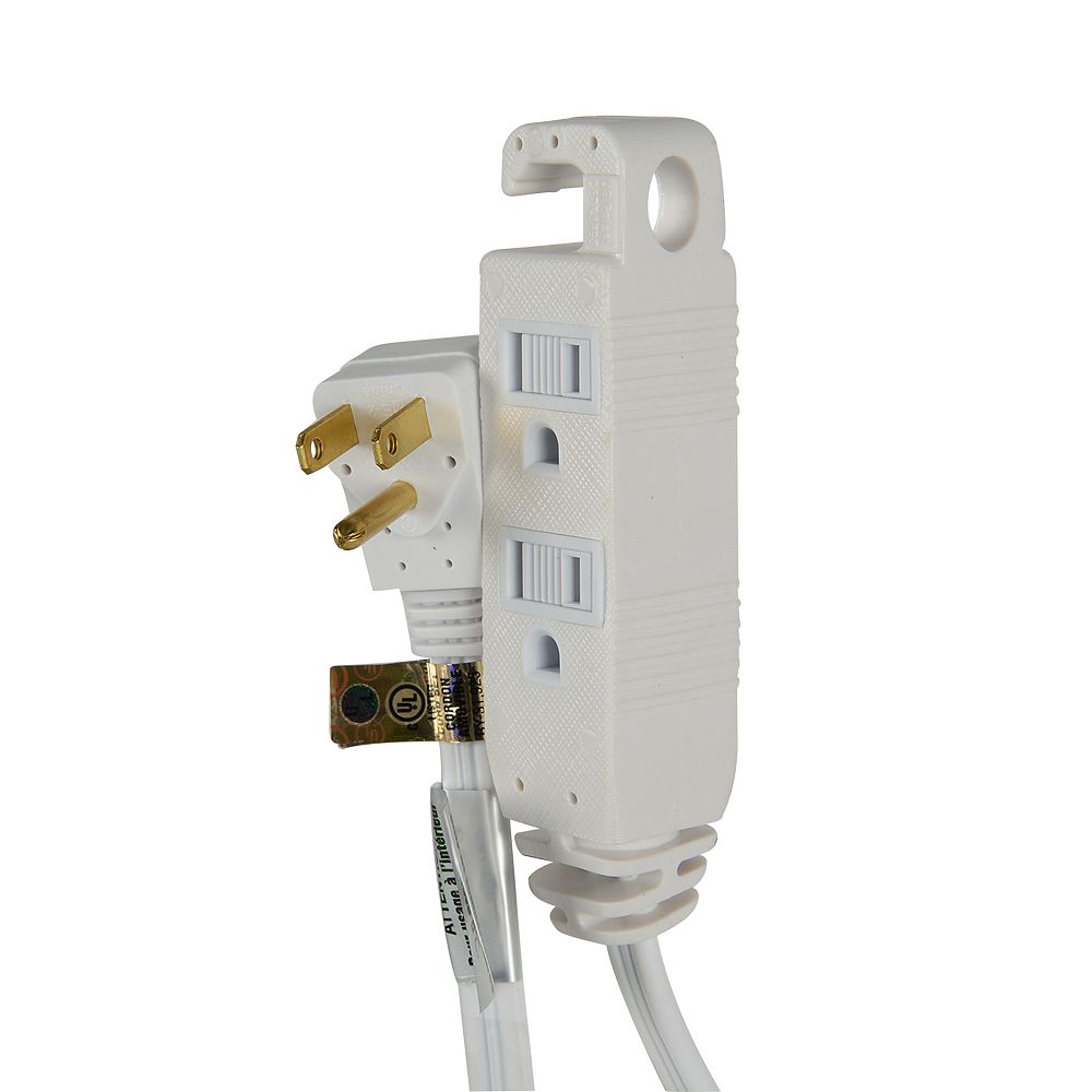 Woods 16/3 10 ft. White Appliance Cord for Tight Spaces | The Home ...