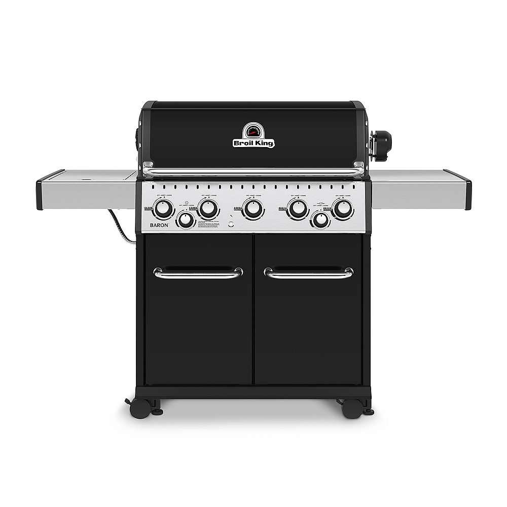 Broil King Baron 590 5 Burner 50,000 BTU Propane Gas Grill with Side