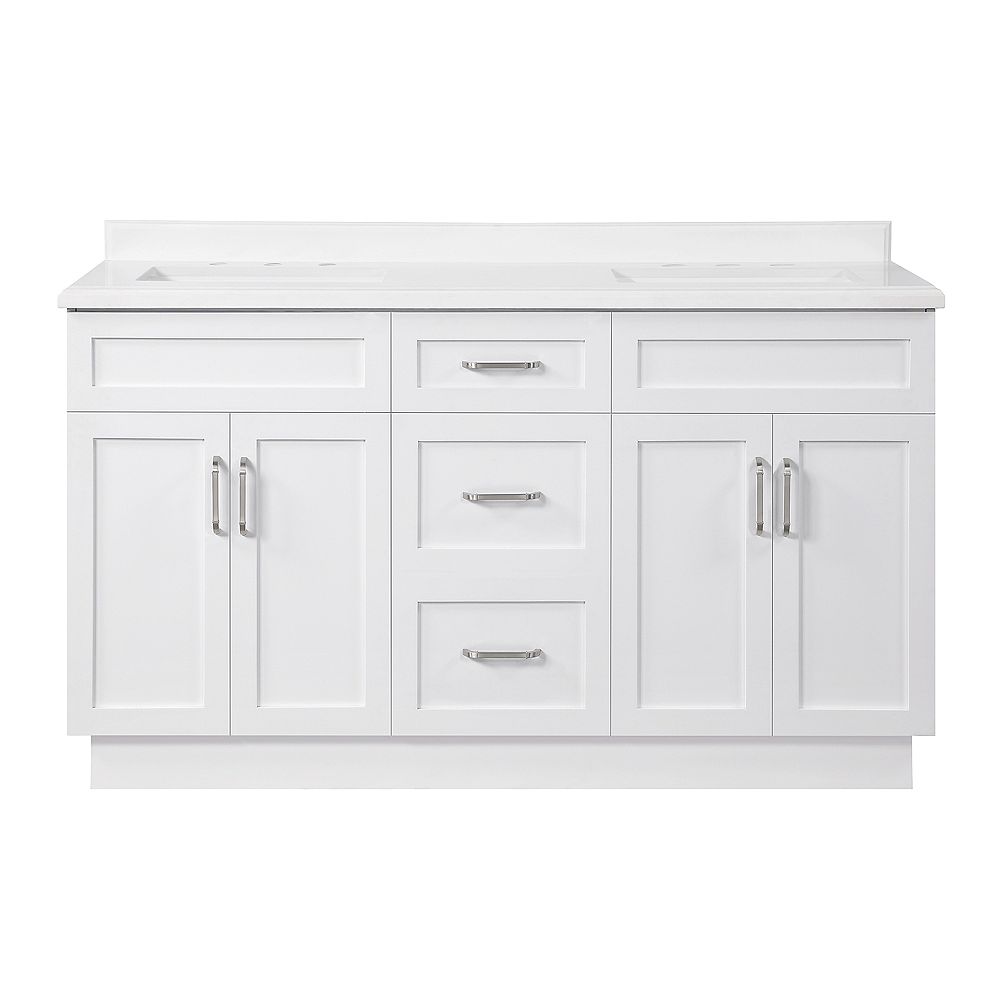 Home Decorators Collection Lincoln 60 Inch Bath Vanity In White