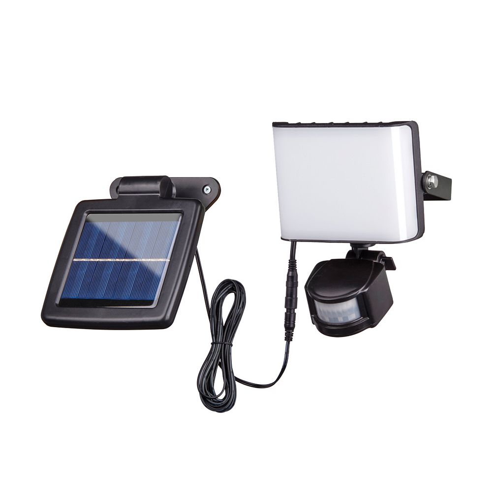 DEFIANT 10Watt Black Finish Motion Sensor Solar Powered Integrated LED