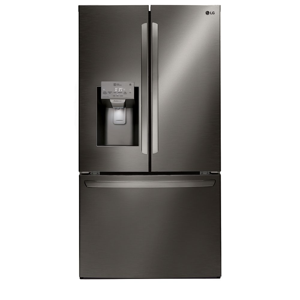 Lg Electronics 36 Inch W 22 Cu Ft French Door Smart Refrigerator With Wi Fi In Black Sta The Home Depot Canada