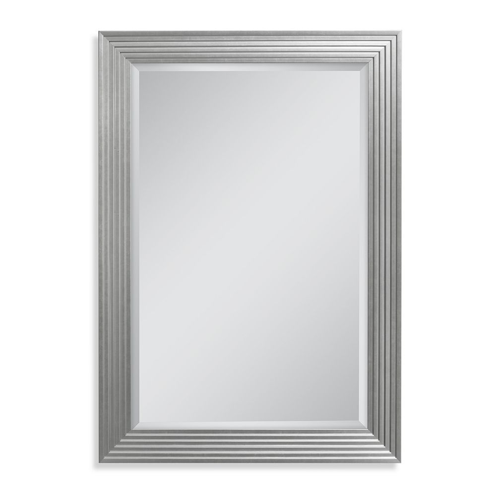 Deco Mirror 30 in. x 42 in. Silver Fluted Wall Mirror The Home Depot Canada