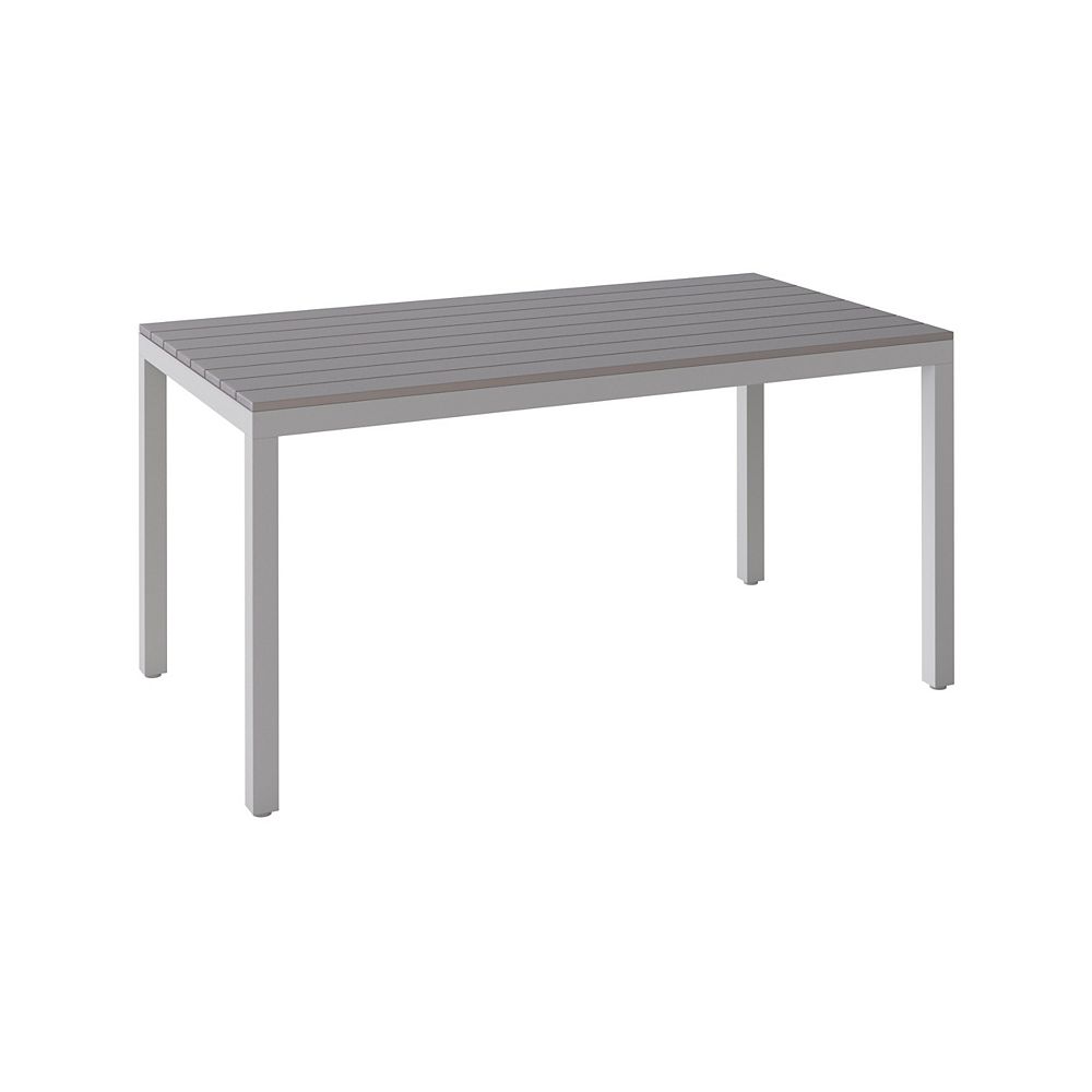 Corliving Light Grey Outdoor Dining Table The Home Depot Canada