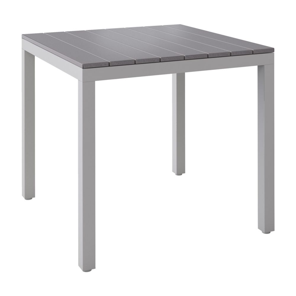 Corliving Light Grey Square Outdoor Dining Table The Home Depot Canada
