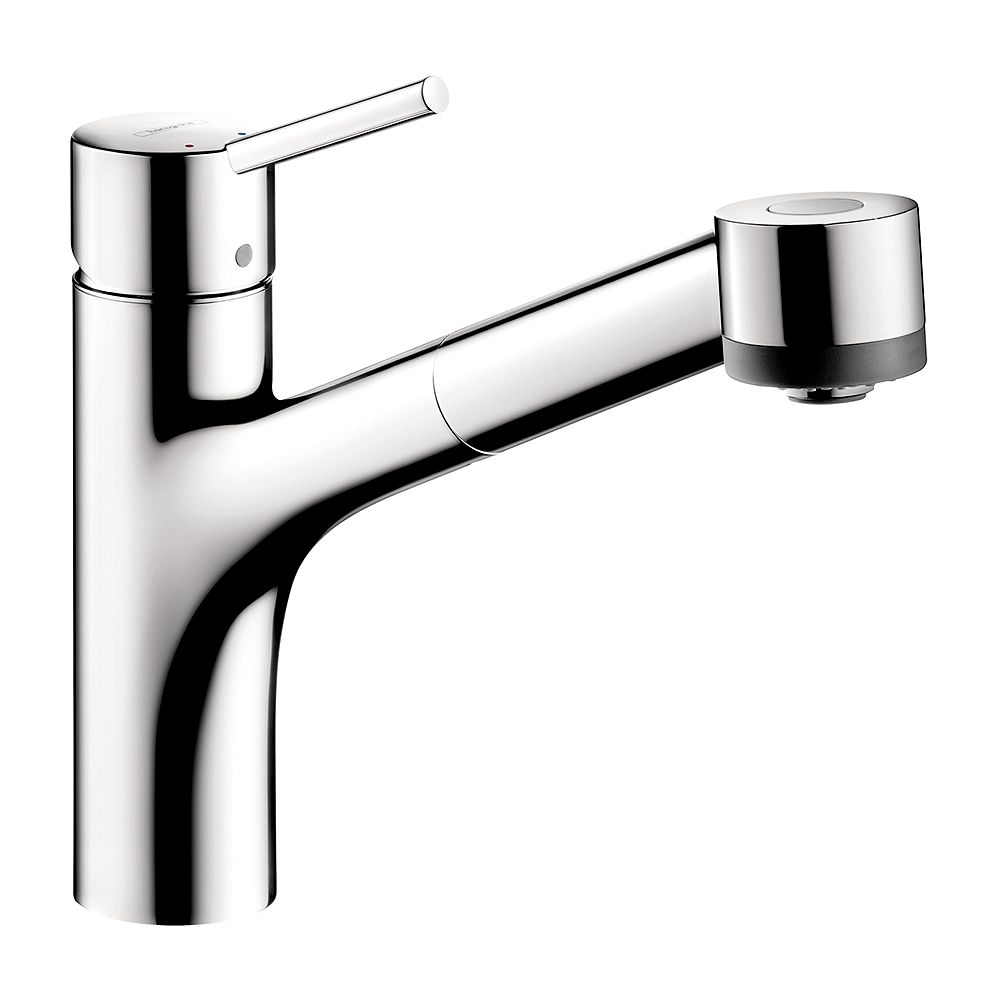 Hansgrohe Talis S 1 Handle Pull Out Sprayer Kitchen Faucet In Chrome The Home Depot Canada