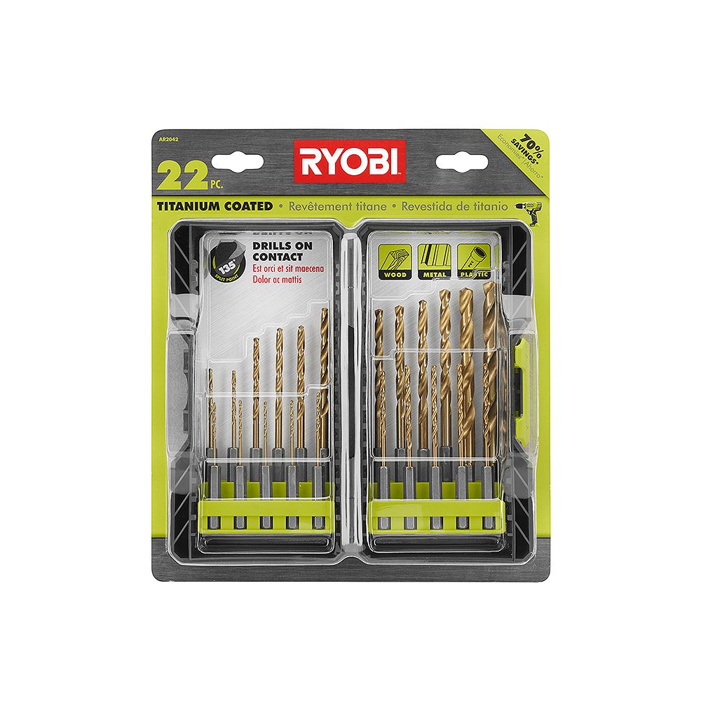 RYOBI Titanium Drill Bit Kit (22-Piece) | The Home Depot Canada