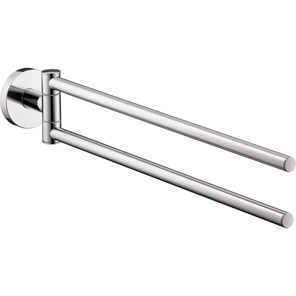 Hansgrohe Logis Dual Towel Bar in Chrome | The Home Depot Canada