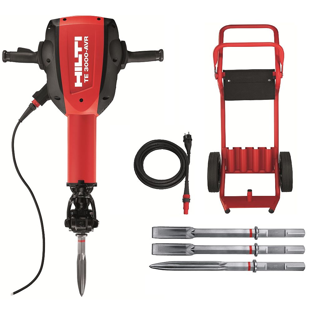 Hilti Ens Marteau Perforateur Polygonalte 3000 Avr 15a 120 V De 1 Po Avec Chariot Cordon Home Depot Canada