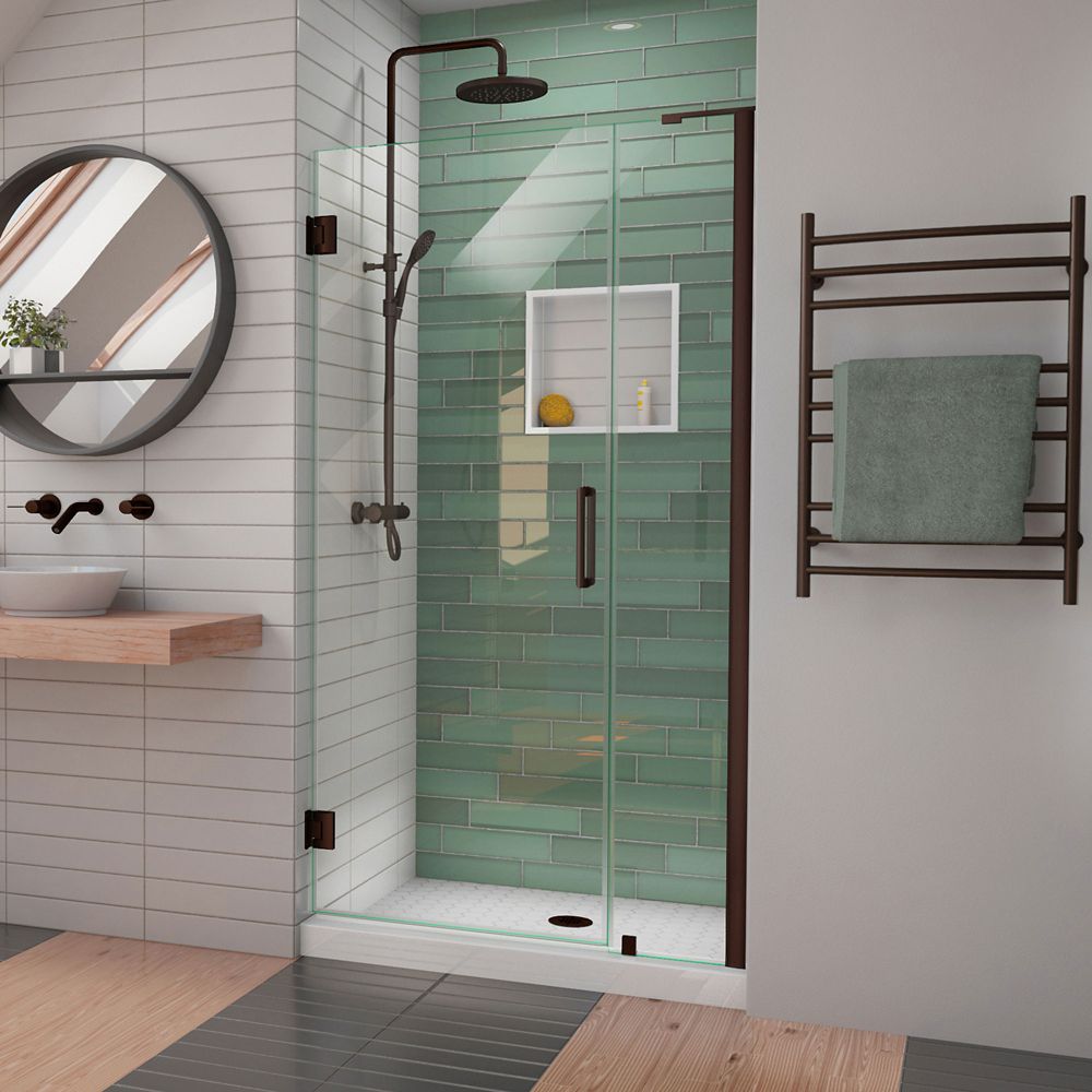 DreamLine Unidoor-LS 40-41 Inch W X 72 Inch H Frameless Hinged Shower ...