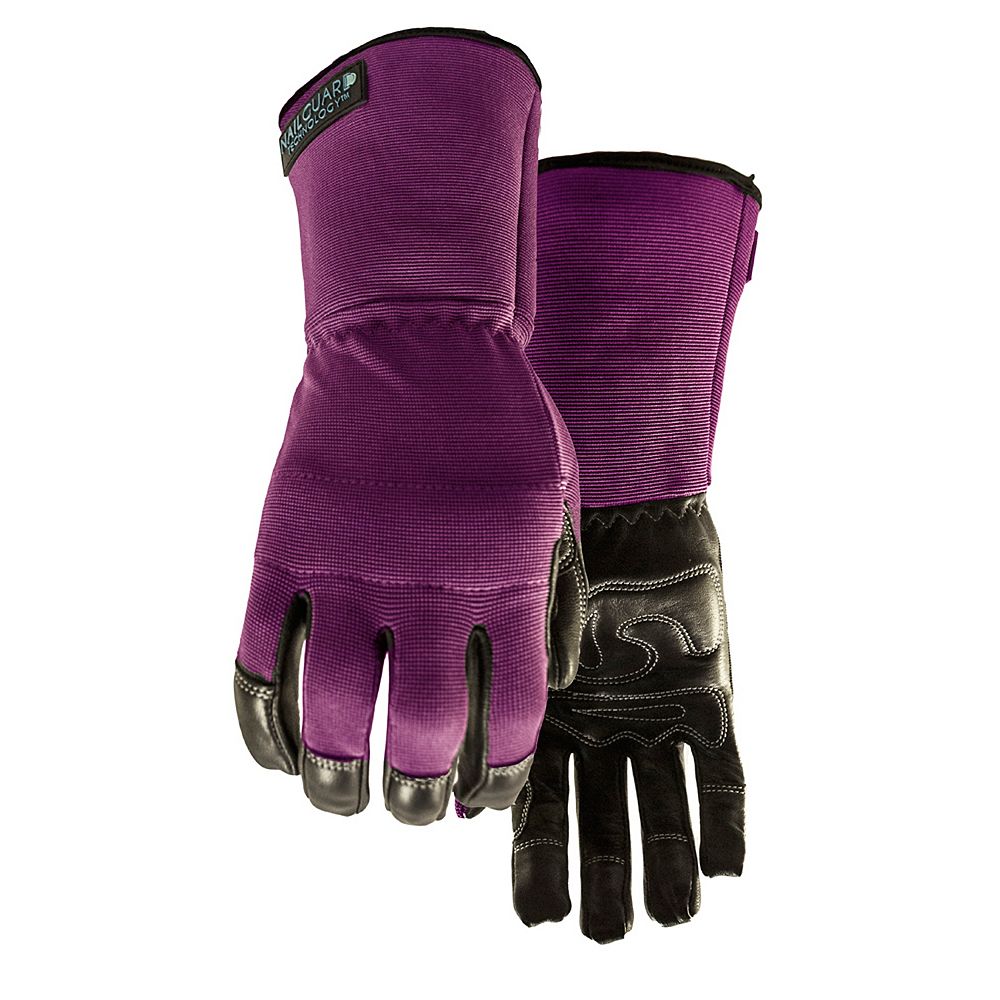 Watson Gloves Fingertip Protected Water Resistant Garden Gloves, Gauntlet Cuff for Women