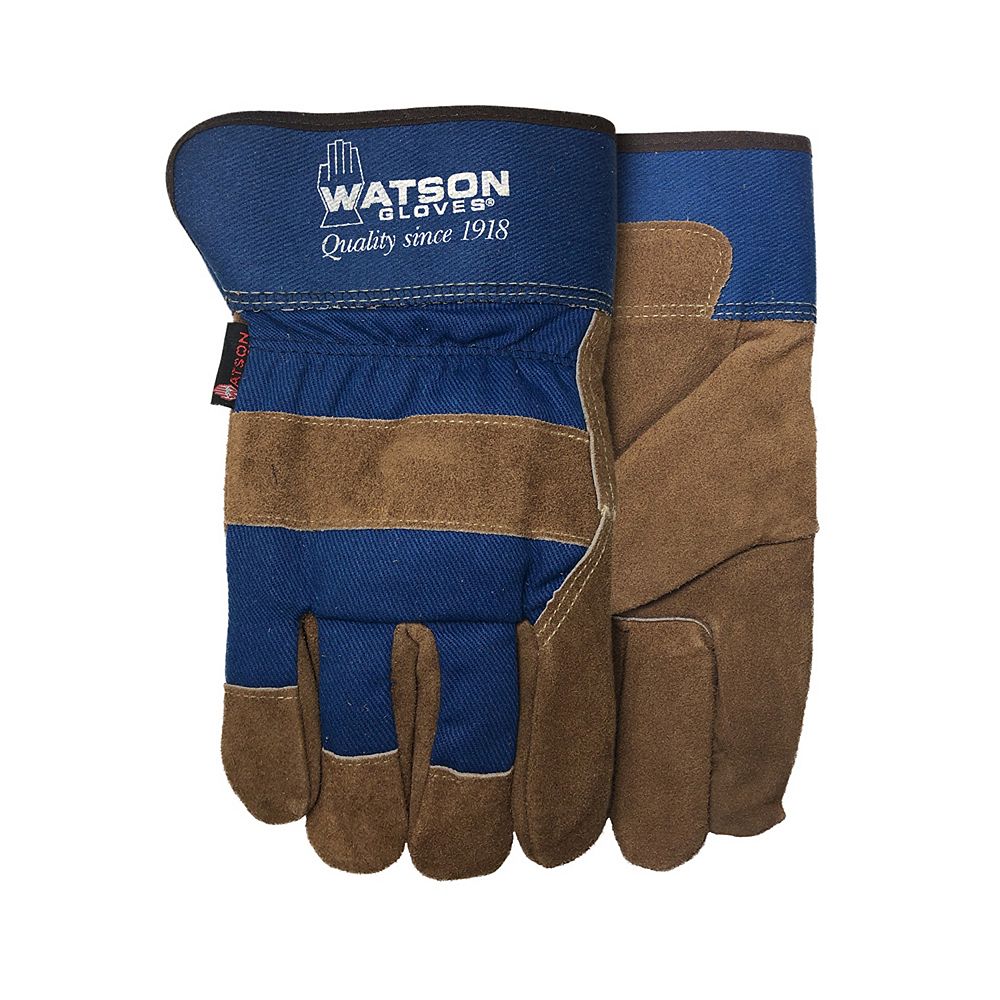 Watson Gloves SplitGrain Cowhide Leather, 3M Thinsulate Lined Winter Gloves Dry Paws The
