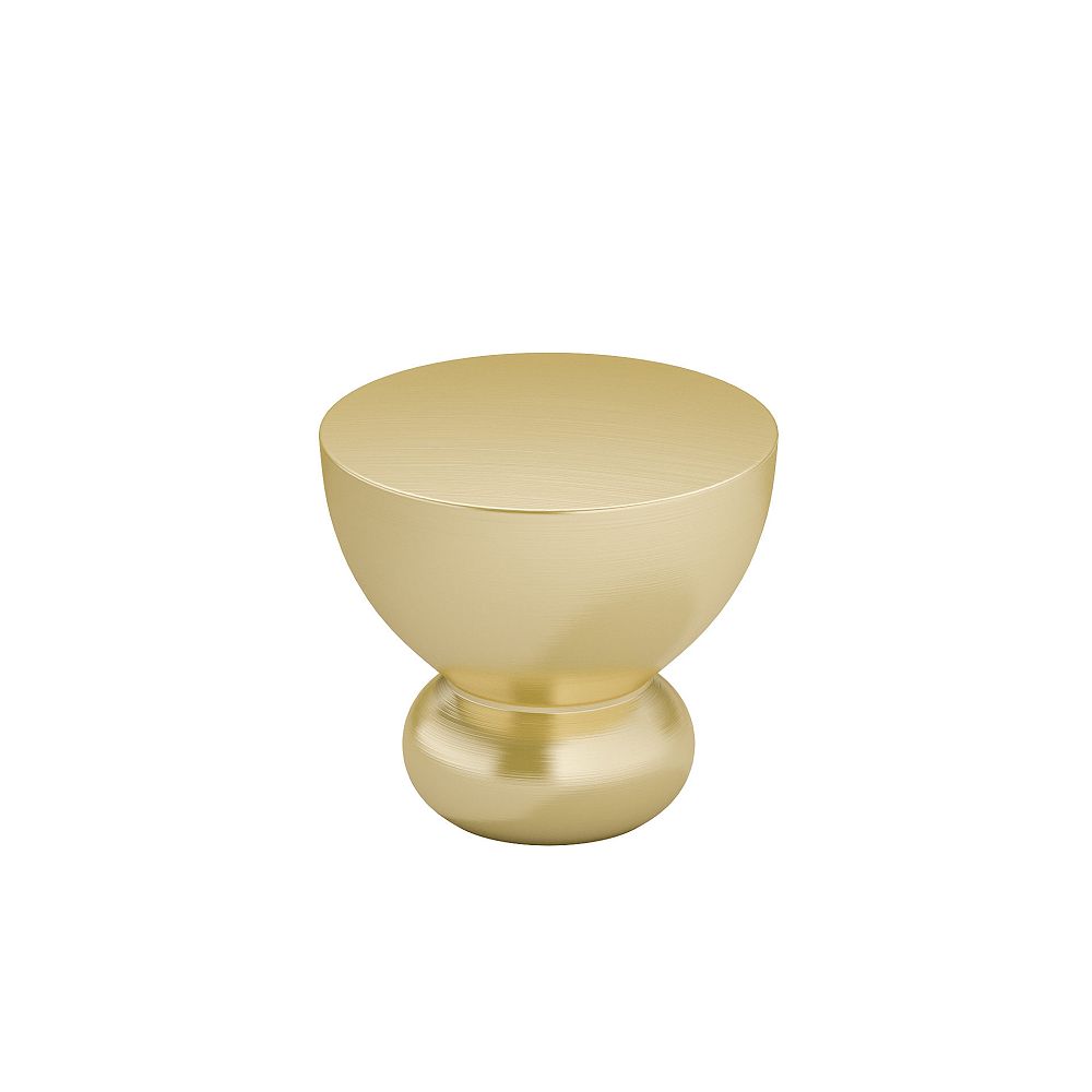 Richelieu 1 1/32inch (26 mm) Brushed Gold Contemporary Knob