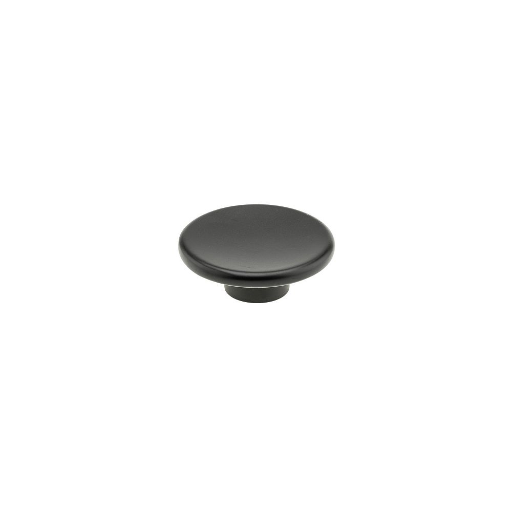 Richelieu Branson Collection 2 1 4 Inch 57 Mm Matte Black Contemporary Cabinet Knob The Home Depot Canada