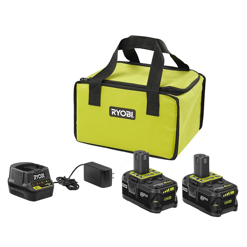 RYOBI 18V ONE+ Starter Kit with (2) 4.0 Ah Batteries and Charger | The ...