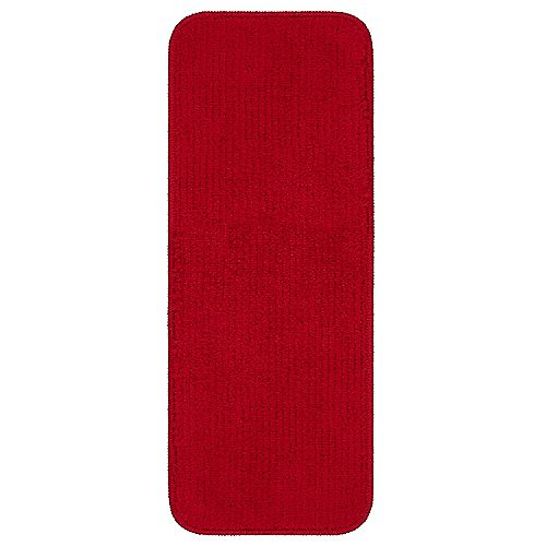 Comfort Collection Red 9-inch x 26-inch Rubber Back Plush Stair Tread (Set of 5)