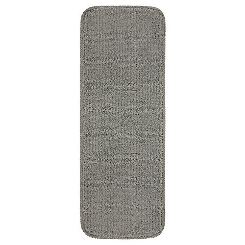 Softy Collection Gray 9-inch x 26-inch Rubber Back Stair Tread Cover (Set of 7)