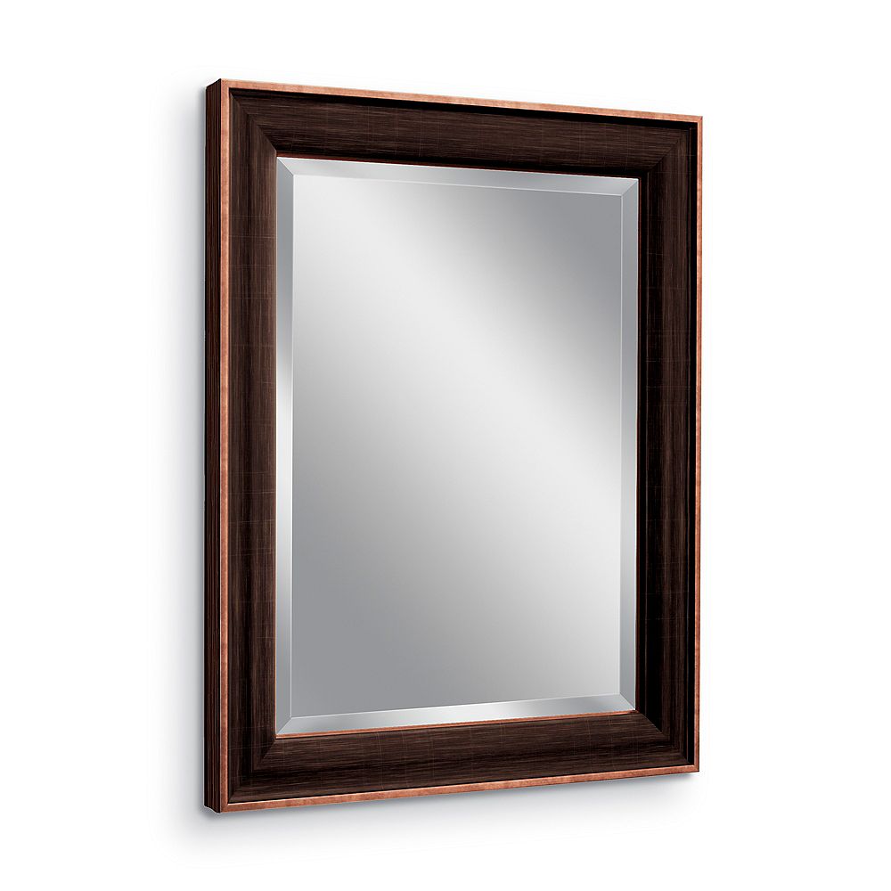 Deco Mirror 28 in. x 34 in. Oil Rubbed Bronze Wall Mirror The Home