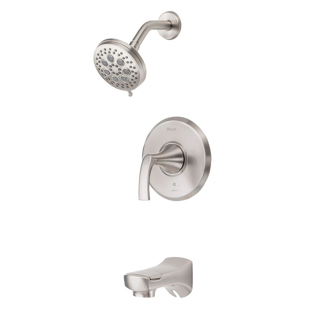 Pfister Karci Tub and Shower Kit in Spot Defense Brushed Nickel The Home Depot Canada