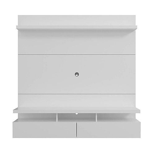 City 62.99 Floating Entertainment Center in White Gloss