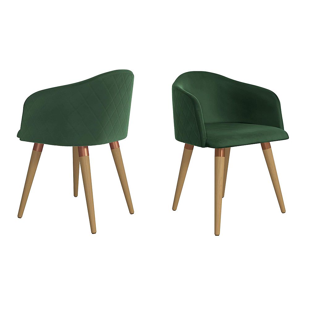 kari accent chair set of 2 in green