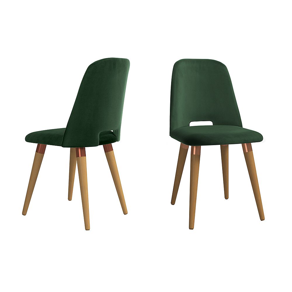 selina accent chair set of 2 in green