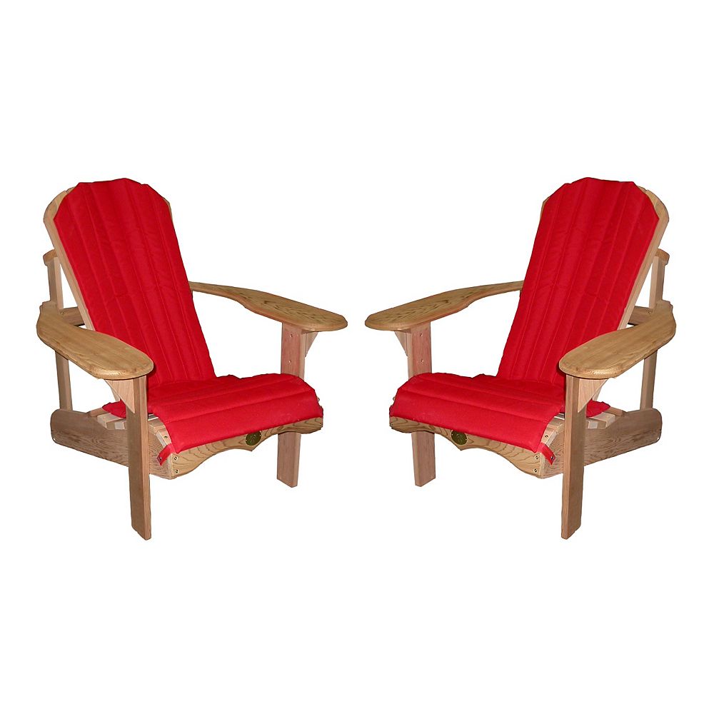 The Bear Chair Adirondack chairs with red cushions The Home Depot Canada
