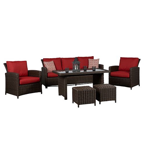 Beaumont 6PC High Table Conversation Set - Red